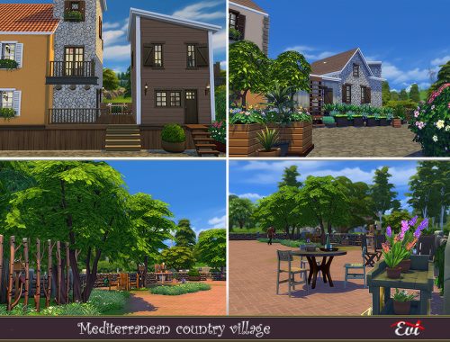Mediterranean country village..