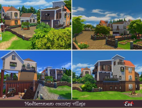 Mediterranean country village..