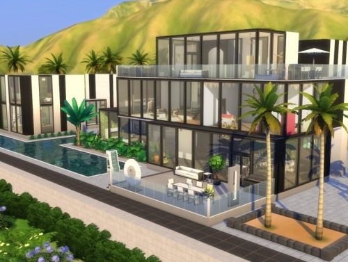 Mega Plaza Top View Modern house by dajuberthelot at Mod The Sims