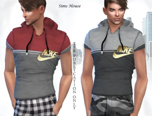Men's NIKE T-shirt with a hood