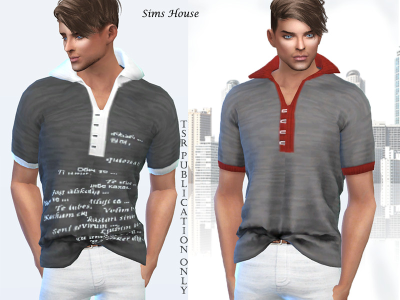 Men's polo shirt - The Sims 4 Catalog