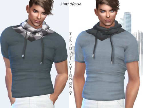 Men's T-shirt with a collar
