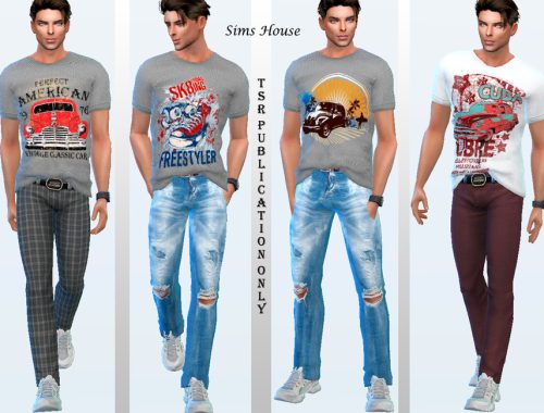 Men's T-shirt with car print