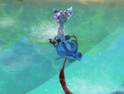 Mermaid blue scale set (Island living)