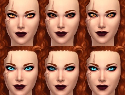 Mermaid Eyes with Glow, BlackSclera by Merkaba at Mod The Sims
