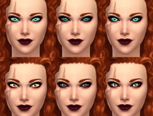 Mermaid Eyes with Glow, BlackSclera by Merkaba at Mod The Sims