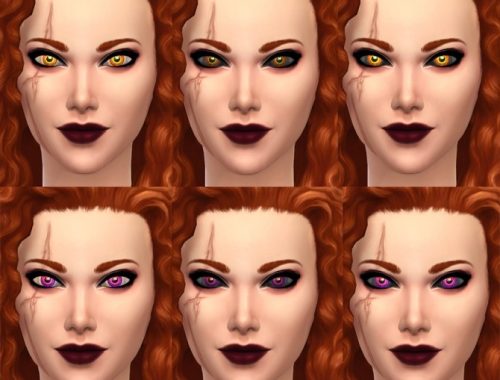 Mermaid Eyes with Glow, BlackSclera by Merkaba at Mod The Sims