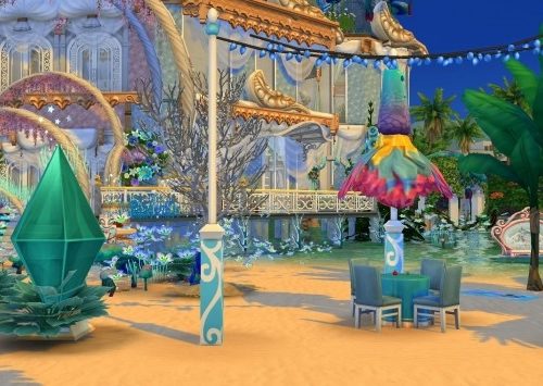 Mermaid & Neptune castel by Coco Simy at L’UniverSims