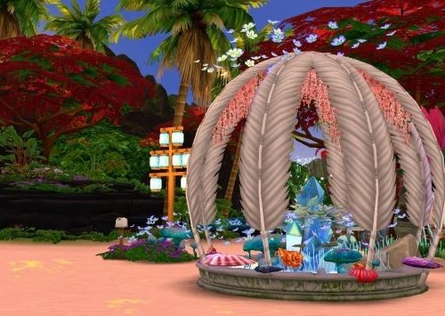 Mermaid & Neptune castel by Coco Simy at L’UniverSims