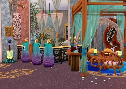 Mermaid & Neptune castel by Coco Simy at L’UniverSims