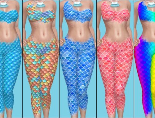 Mermaid Top & Leggings at Annett’s Sims 4 Welt