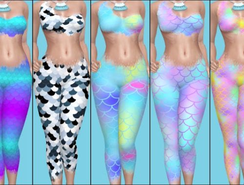 Mermaid Top & Leggings at Annett’s Sims 4 Welt