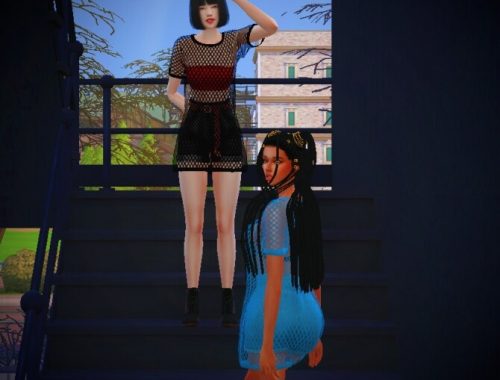 Mesh Tee Top + Acc Version at Mochachiii