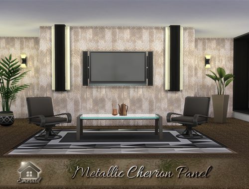 Metallic Chevron Panel