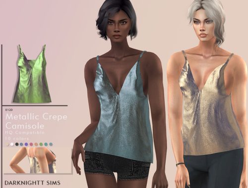 Metallic Crepe Camisole