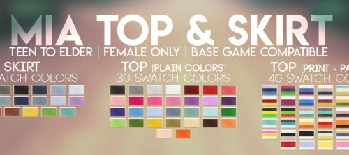 MIA TOP & SKIRT at Candy Sims 4