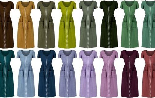 Midi dress with pockets at LazyEyelids