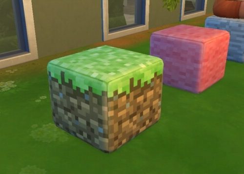 Minecraft Block Pouf by jessiuss