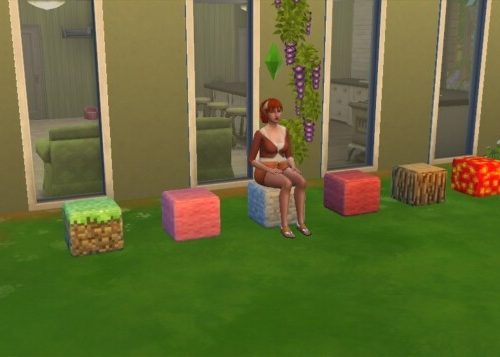 Minecraft Block Pouf by jessiuss