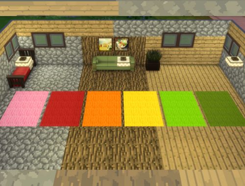 Minecraft Wool Rug Set