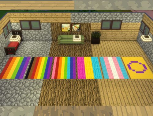 Minecraft Wool Rug Set