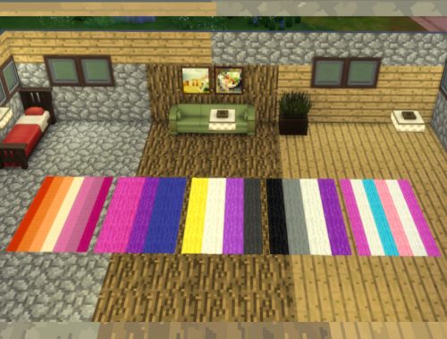 Minecraft Wool Rug Set