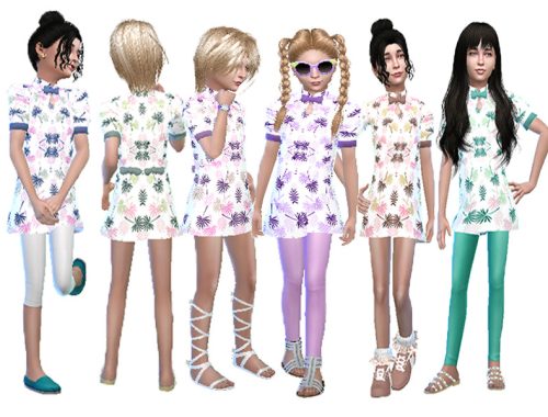 Mini flower dress for girls