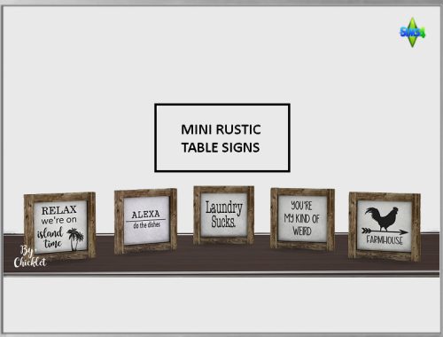 Mini Rustic Table Signs