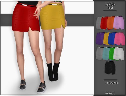 Mini Slit Skirt