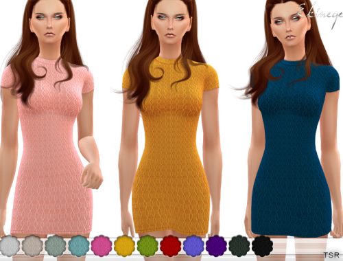 Mock Neck Mini Dress