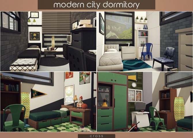 Modern City Dormitory at Cross Design - The Sims 4 Catalog