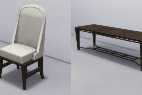 Modern Dining Table & Chair by TheJim07 at Mod The Sims
