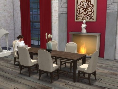 Modern Dining Table & Chair by TheJim07 at Mod The Sims