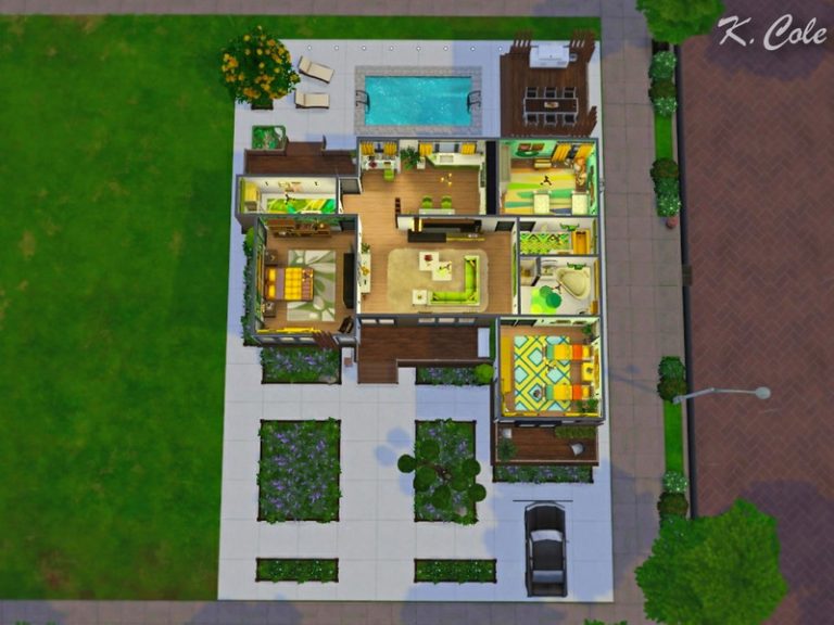 Modern Family House (No CC) - The Sims 4 Catalog