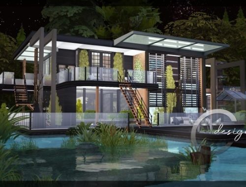 Modern Lake Estate at Cross Design