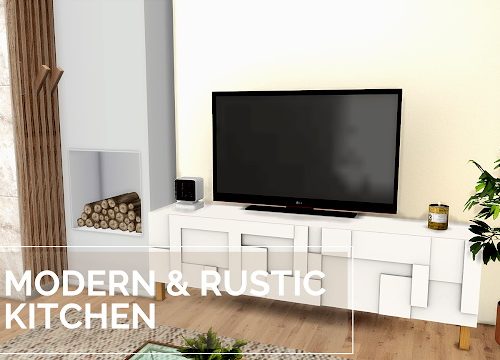 Modern & Rustic Kitchen / Livingroom at Dinha Gamer
