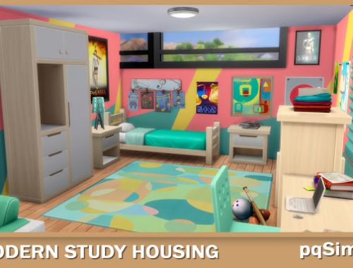 Modern Student Housing at pqSims4