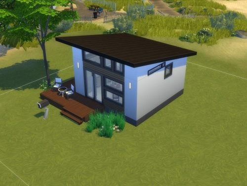Modern Tiny Hut NO CC by Vulpus at Mod The Sims