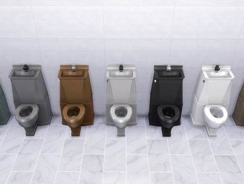 Modern Toilet/Sink Combo by K9DB at Mod The Sims