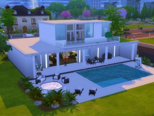 Modern White Bachelor NO CC by zhepomme at Mod The Sims