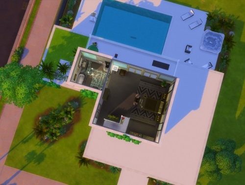 Modern White Bachelor NO CC by zhepomme at Mod The Sims
