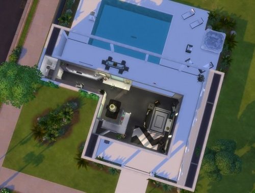 Modern White Bachelor NO CC by zhepomme at Mod The Sims