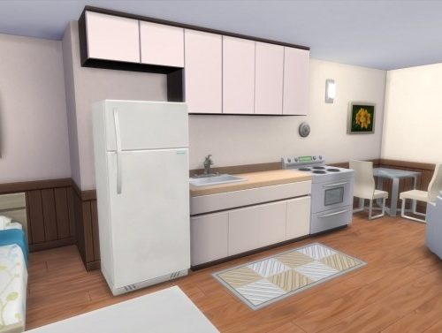 Modern wood starter NO CC by iSandor at Mod The Sims