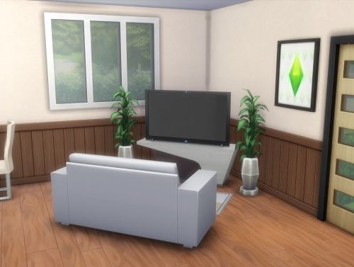 Modern wood starter NO CC by iSandor at Mod The Sims