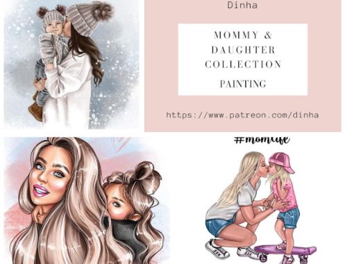 Mommy & Daughter Collection Rug & Paintings at Dinha Gamer