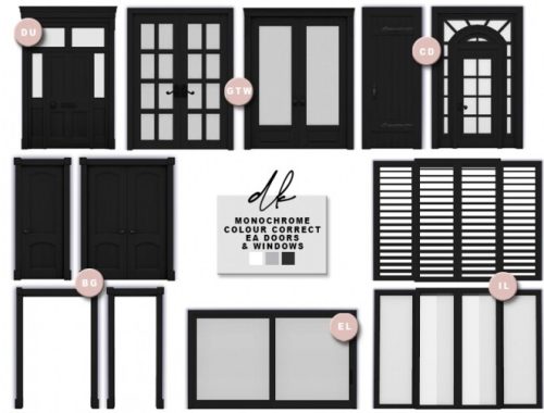 Monochrome Colour Corrected Doors & Windows at DK SIMS