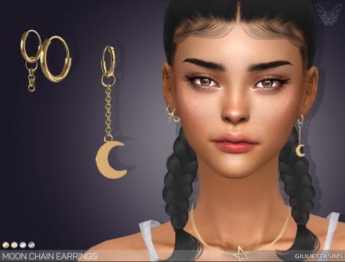 Moon Chain Earrings