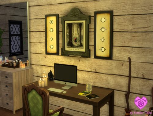 Moon Glyph Wall Art Duo in Frame