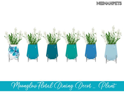 Moonglow Floral Dining Decor {Mesh Required}