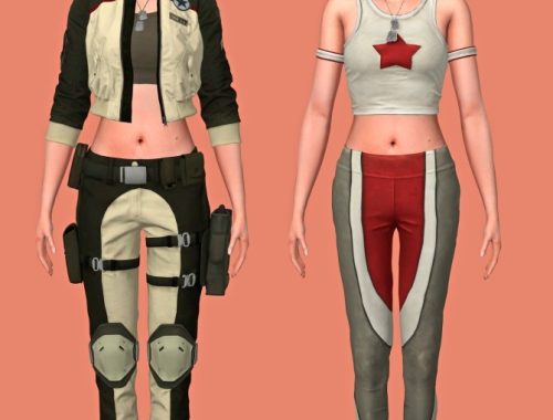 Mortal Combat 11 Sonya Blade Outfits & Accessories Set at Astya96